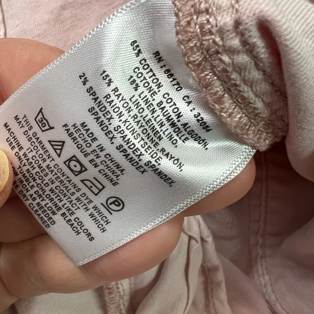 Anthropologie The Wanderer Linen Blend Pink Pants- 29P‎